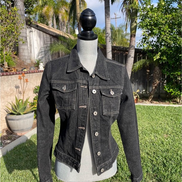 Guess Jackets & Blazers - Guess black denim jacket